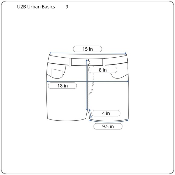 U2B Urban Basics Distressed Cuffed Jean Shorts 9 - Picture 5 of 5